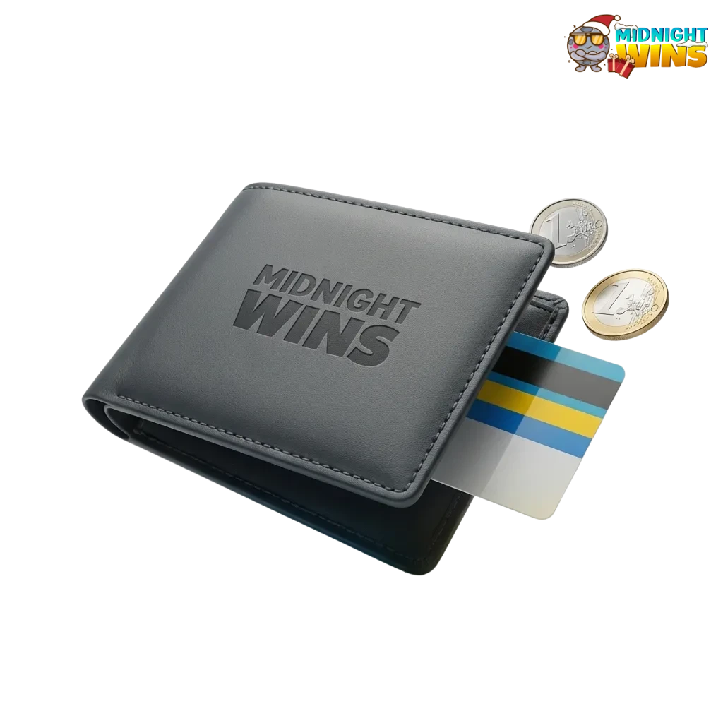 Infographic showing UK Midnight Wins casino Visa, Mastercard, and USDT ERC20 deposit and withdrawal limits and bonus details