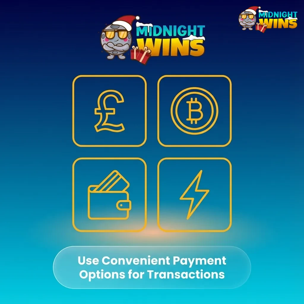 Icons of bank cards, cryptocurrencies, and e-wallets illustrating secure, flexible payment options for UK players