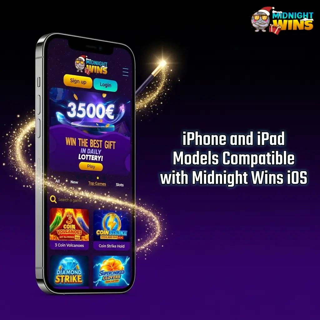 Compatible iPhone and iPad models for Midnight Wins iOS app, requiring iOS 14 or newer