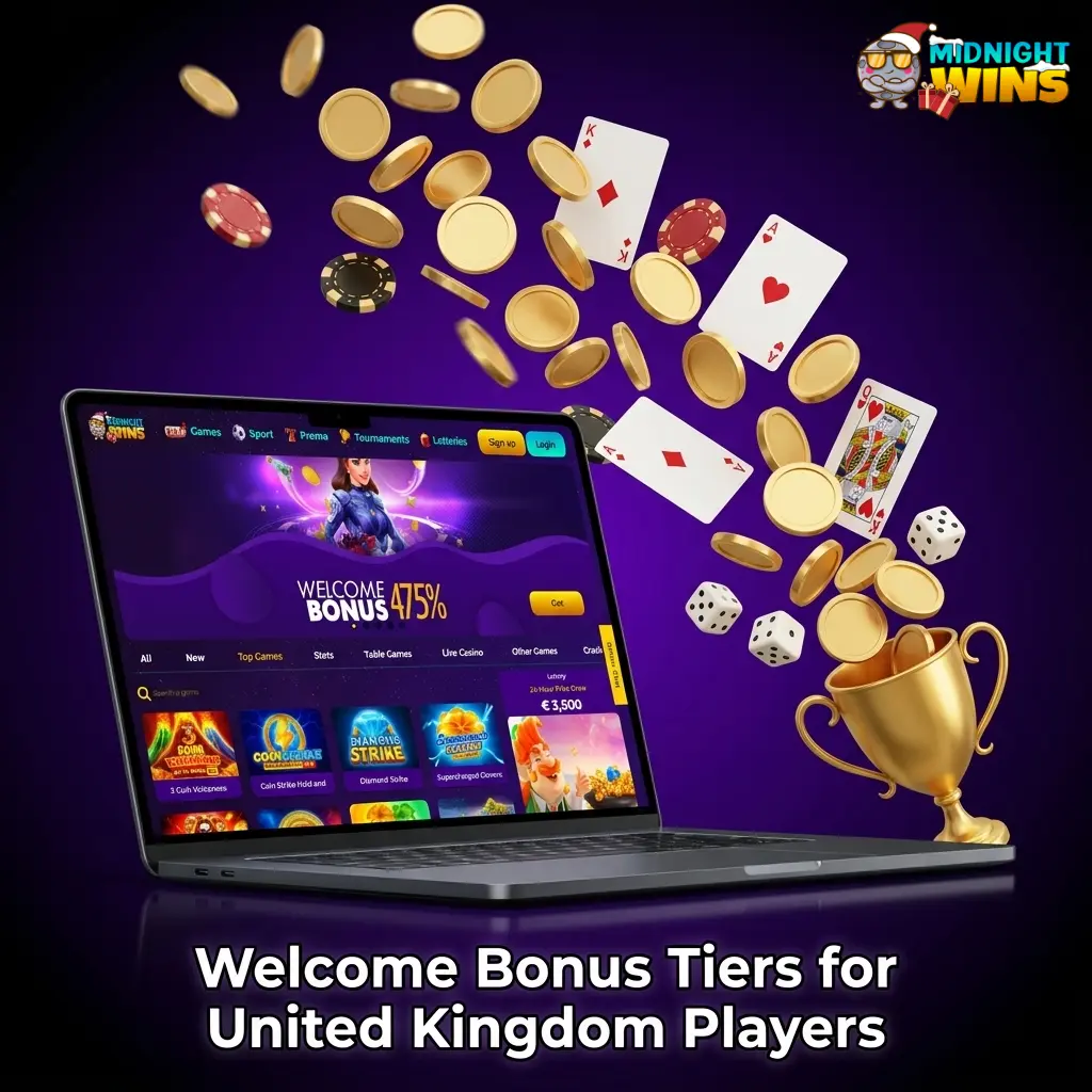 2026 UK welcome bonus tiers showing deposits, bonus percentages and x40 wagering requirements